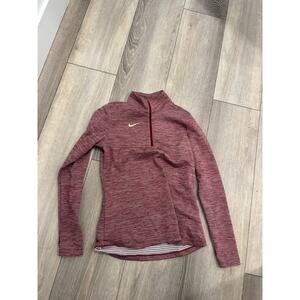 Burgandy Nike 1/4 Zip Drifit Large